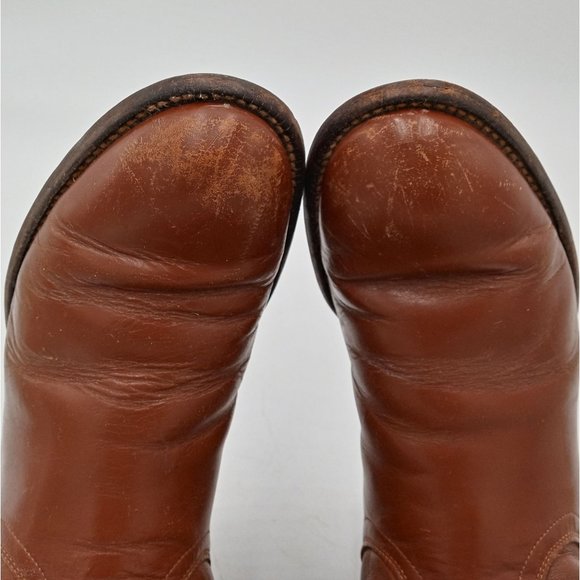 Justin Roper Cowboy Boots Womens 6 B Brown Leather Western Cowgirl Distressed - Picture 9 of 10